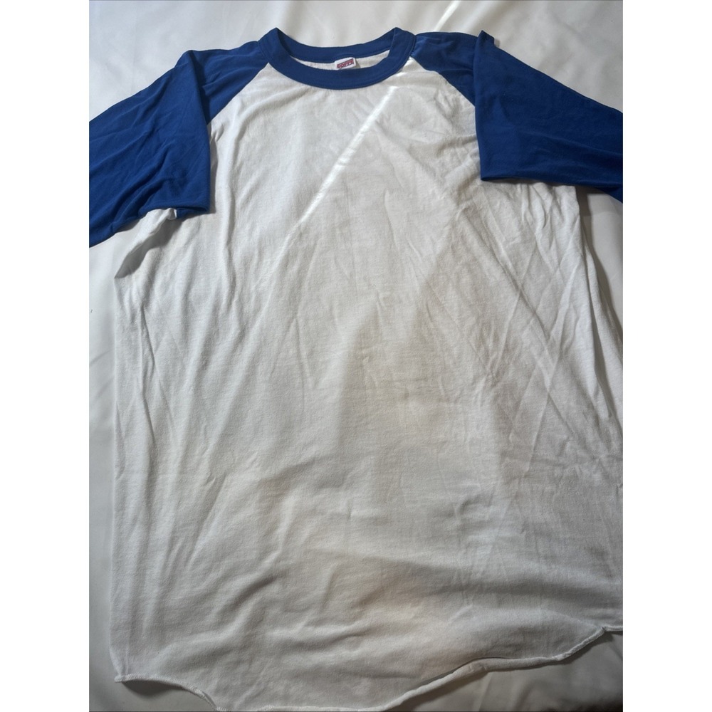 Vintage Soffe Shirts Baseball Shirt Mens XL Blue‎ 3/4 Sleeve USA 90s